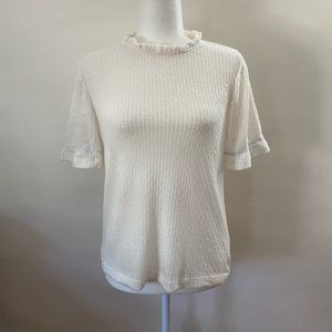 J. Crew | Puff-sleeve Pointelle Top